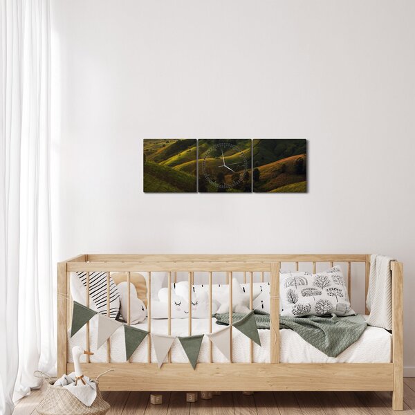 Obraz - Výhled na thajské kopečky (s hodinami) (90x30 cm)