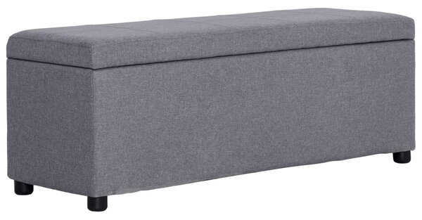 Lavice s úložným prostorem 116 cm světle šedá polyester 281317