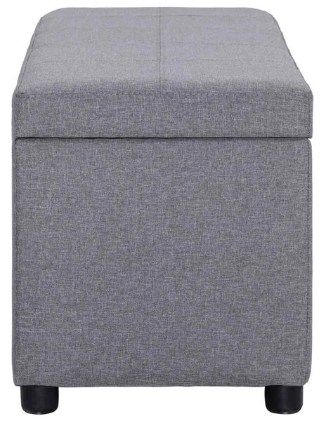 Lavice s úložným prostorem 116 cm světle šedá polyester 281317