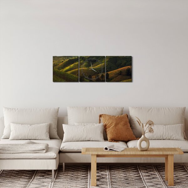 Obraz - Výhled na thajské kopečky (s hodinami) (90x30 cm)
