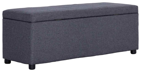 Lavice s úložným prostorem 116 cm světle šedá polyester 281318