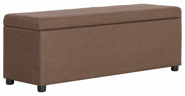 Lavice s úložným prostorem 116 cm hnědá polyester 281320