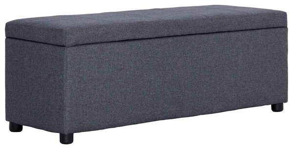 Lavice s úložným prostorem 116 cm světle šedá polyester 281318