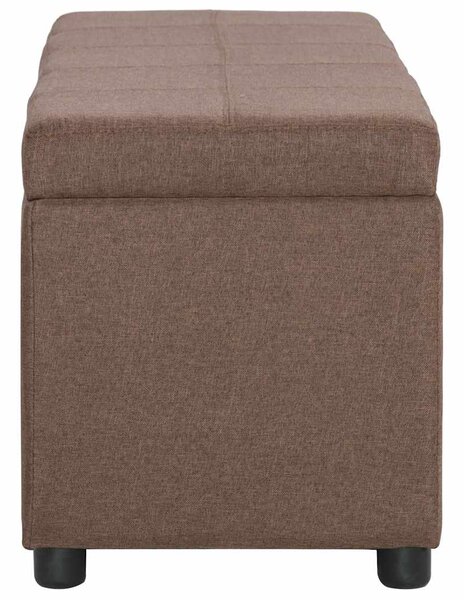 Lavice s úložným prostorem 116 cm hnědá polyester 281320