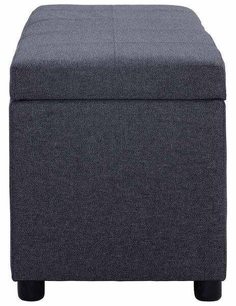 Lavice s úložným prostorem 116 cm světle šedá polyester 281318