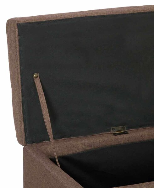 Lavice s úložným prostorem 116 cm hnědá polyester 281320
