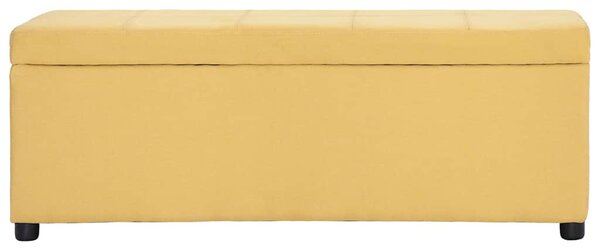 Lavice s úložným prostorem 116 cm žlutá polyester 281324
