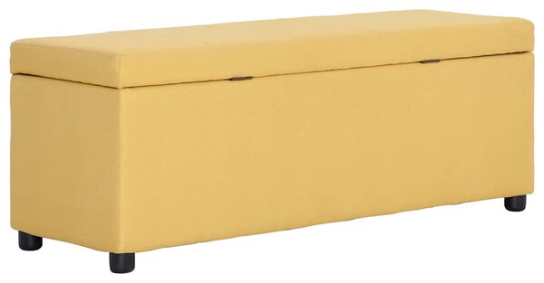 Lavice s úložným prostorem 116 cm žlutá polyester 281324