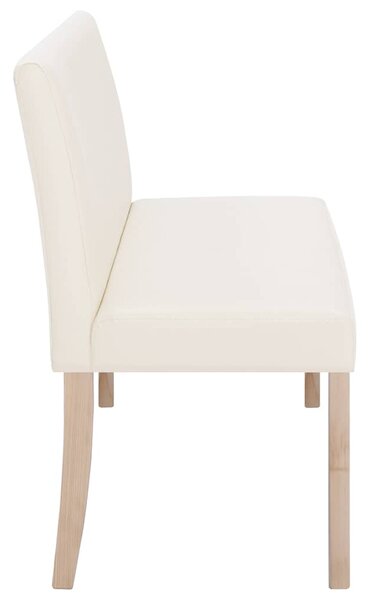 Lavice 139,5 cm krémová umělá kůže 281330
