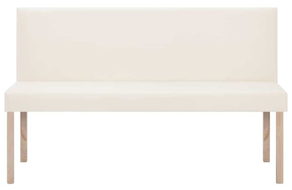 Lavice 139,5 cm krémová umělá kůže 281330