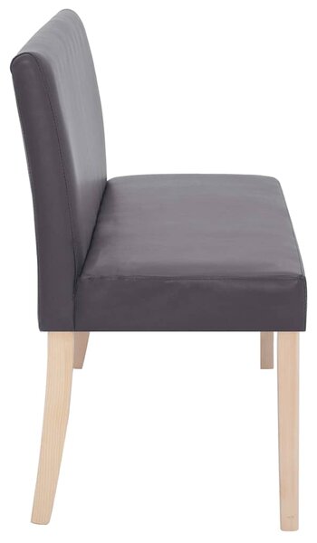 Lavice 139,5 cm šedá umělá kůže 281332