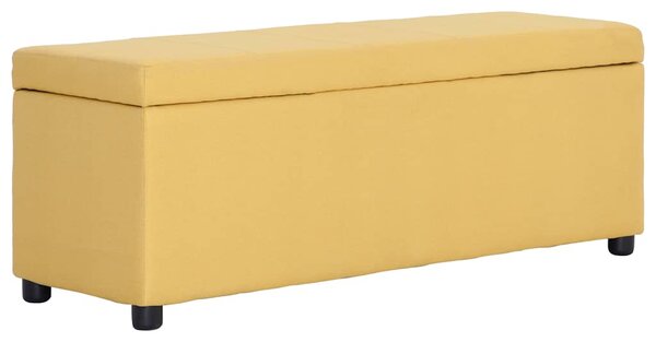 Lavice s úložným prostorem 116 cm žlutá polyester 281324