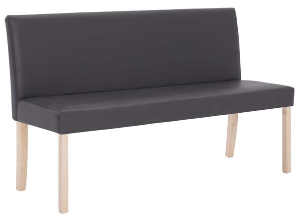 Lavice 139,5 cm šedá umělá kůže 281332