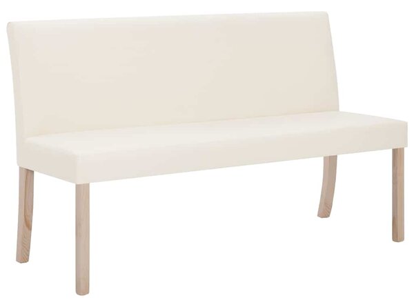 Lavice 139,5 cm krémová umělá kůže 281330