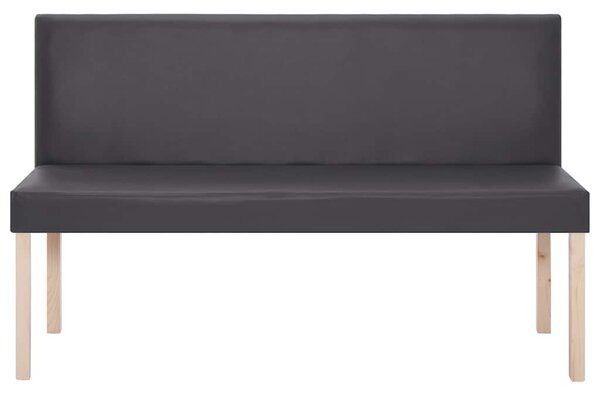 Lavice 139,5 cm šedá umělá kůže 281332