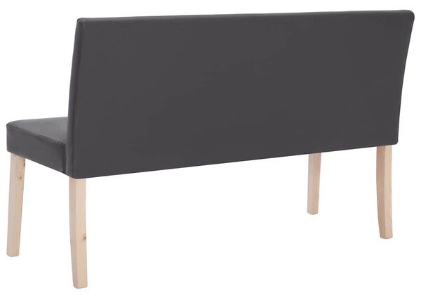 Lavice 139,5 cm šedá umělá kůže 281332