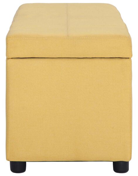 Lavice s úložným prostorem 116 cm žlutá polyester 281324