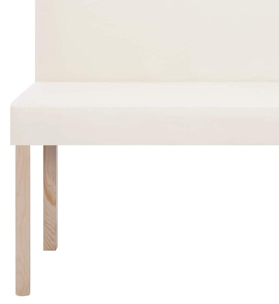 Lavice 139,5 cm krémová umělá kůže 281330