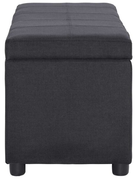 Lavice s úložným prostorem 116 cm černá polyester 281323