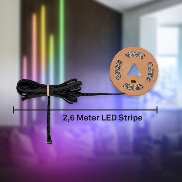 BRI 8023252 Prodlužovací sada RGBW pro nástěnný panel – 260cm RGB LED pásek - BRILONER