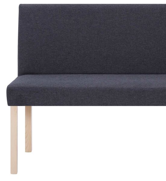 Lavice 139,5 cm tmavě šedá polyester 281334