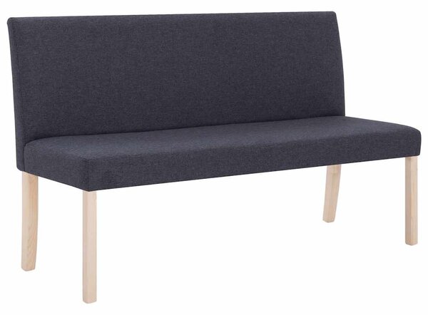 Lavice 139,5 cm tmavě šedá polyester 281334