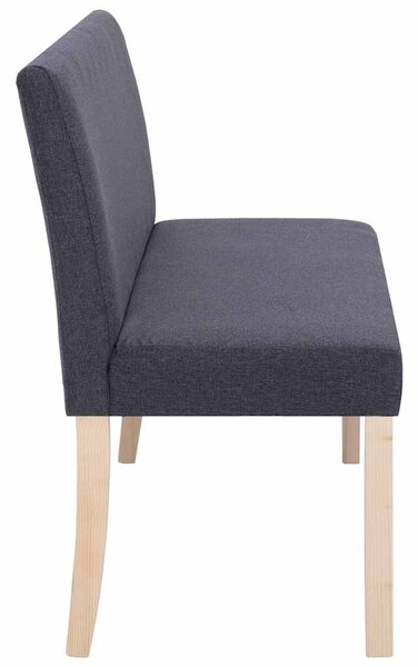 Lavice 139,5 cm tmavě šedá polyester 281334