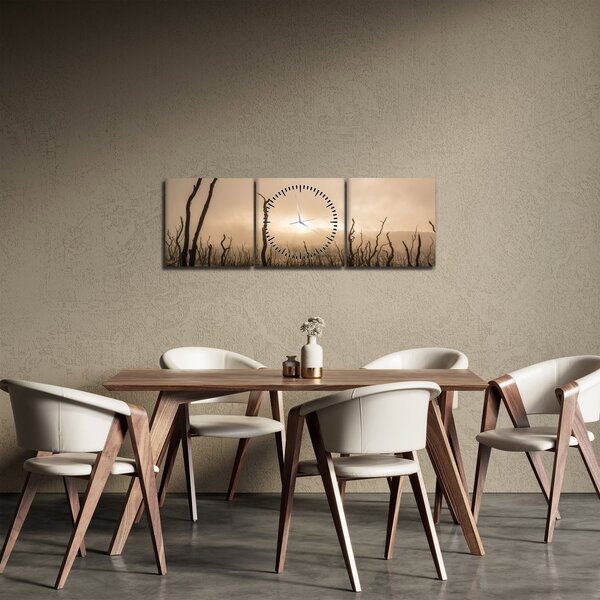 Obraz - Holé stromy (s hodinami) (90x30 cm)