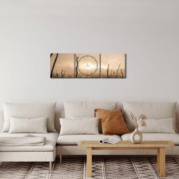 Obraz - Holé stromy (s hodinami) (90x30 cm)
