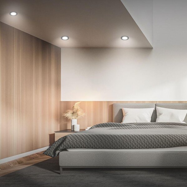 BRI 7992035 Jeft vestavná svítidla 76mm 3ks sada - 230V, 3W, 330lm, LED, neutrální bílá, černá - BRILONER