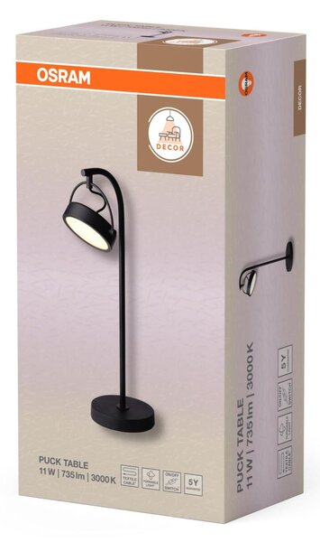 LEDVANCE stolní svítidlo Decor Puck Table 11 W 3000 K černé