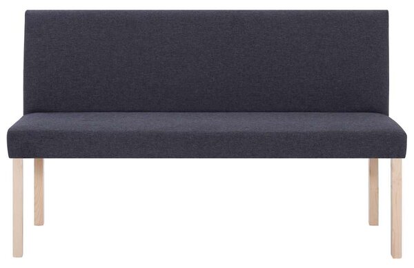 Lavice 139,5 cm tmavě šedá polyester 281334