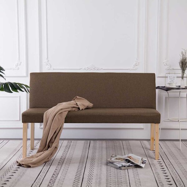 Lavice 139,5 cm hnědá polyester 281336