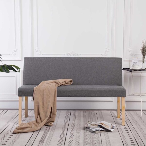 Lavice 139,5 cm světle šedá polyester 281335