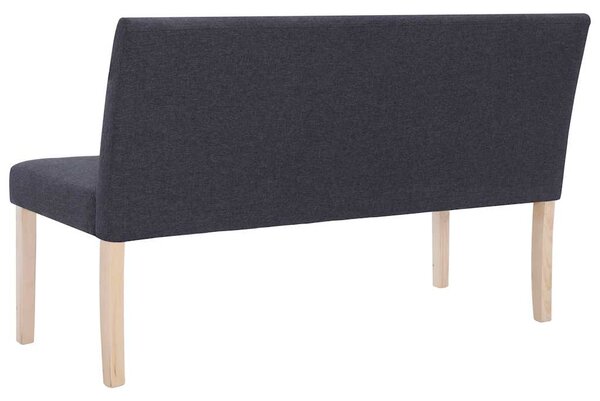 Lavice 139,5 cm tmavě šedá polyester 281334
