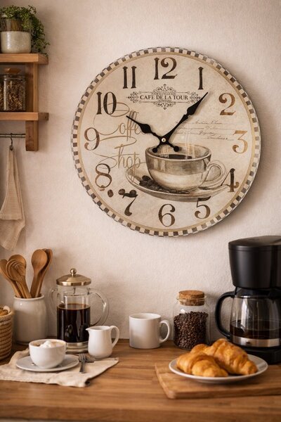 Nástěnné hodiny Cafe de La Tour Ø 34 cm 2000062