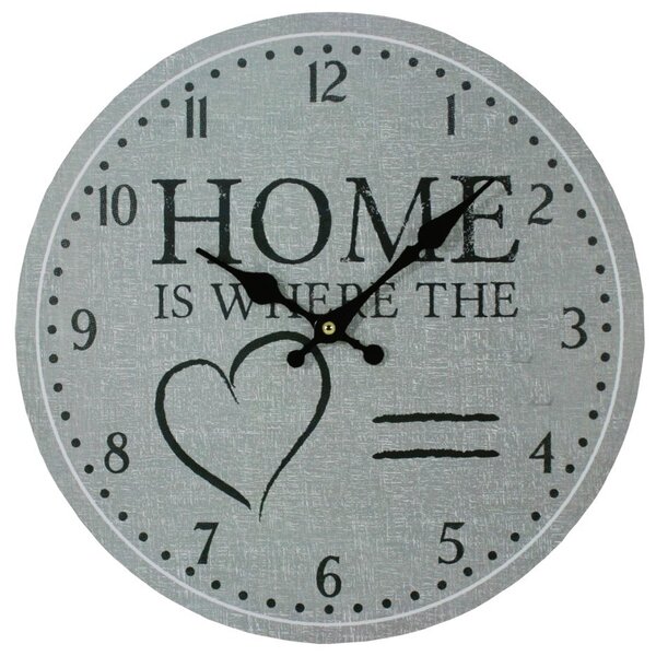 Nástěnné hodiny Home šedé Ø 34 cm 2000050