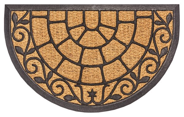 Hanse Home, Rohožka Mix Mats Cocos 105559 - na ven i na doma, 45x75 půlkruh, hnědá, chodba / předsíň