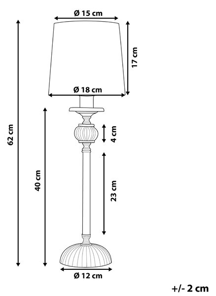 Stolní lampa KUBENA Kov Bílá