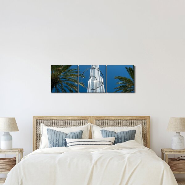 Obraz - Burj Khalifa (s hodinami) (90x30 cm)