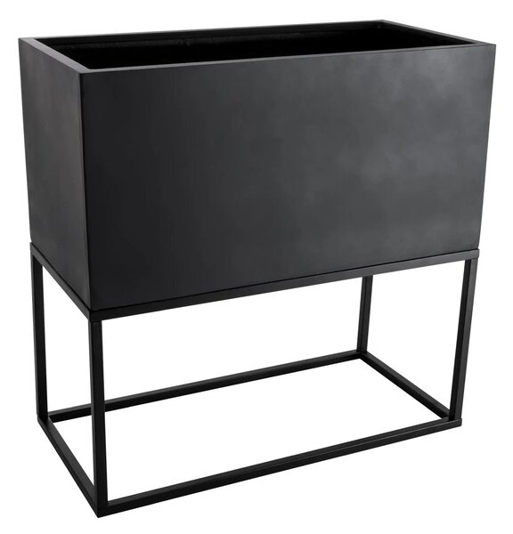 Květináč na stojanu MAXI UP, sklolaminát, šířka 80 cm, antracit/černá