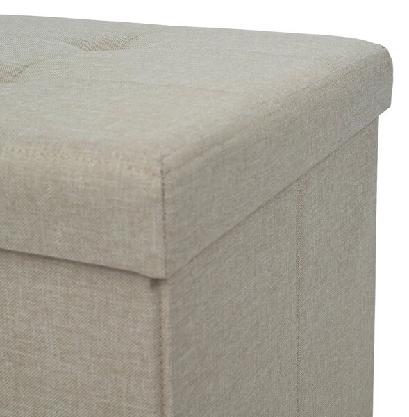 SEDACÍ BOX, textil, kompozitní dřevo, 38/38/38 cm Carryhome - Taburety