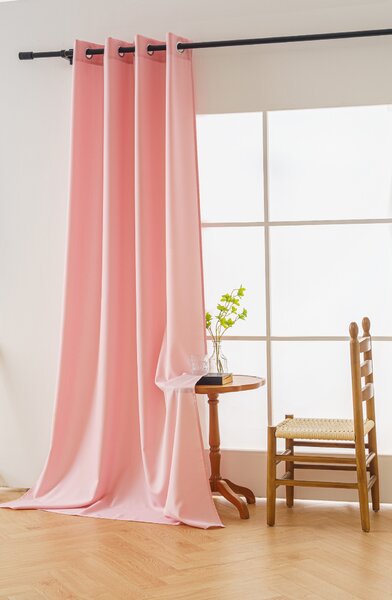 Závěs OXFORD LIGHT 140x250 cm, růžový Zavěšení: Řasící páska