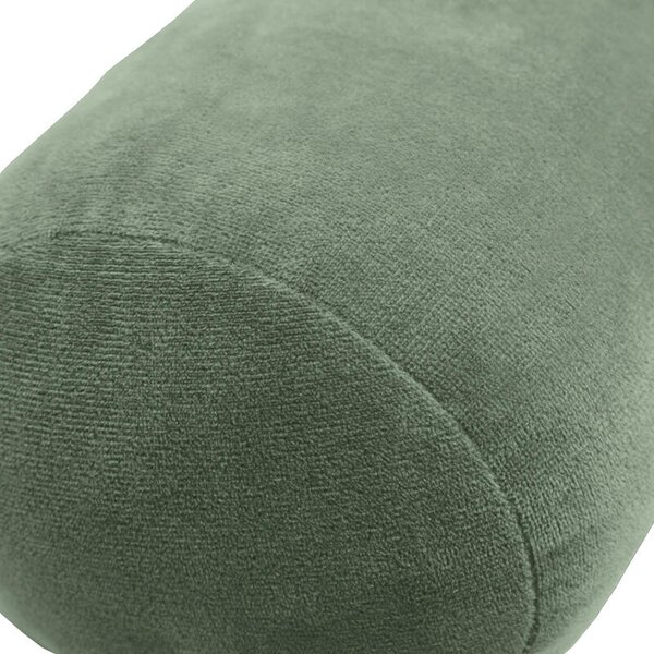 Polštářek - válec VELVET khaki 15 x 40 cm