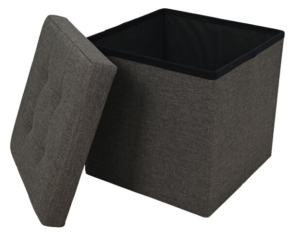 SEDACÍ BOX, textil, kompozitní dřevo, 38/38/38 cm Carryhome - Taburety