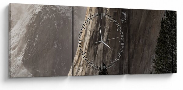 Obraz z údolí Yosemite národní parku, USA (s hodinami) (90x30 cm)