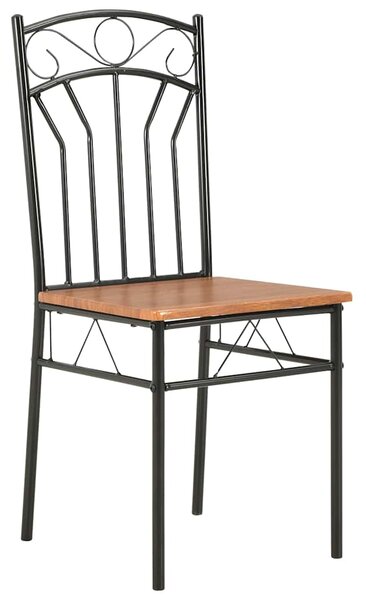 Jídelní židle 6 ks hnědé MDF 281397