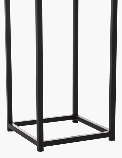 Květináč na vysokých nohách ELEVATE SQUARE, ocel, výška 79 cm, černý mat