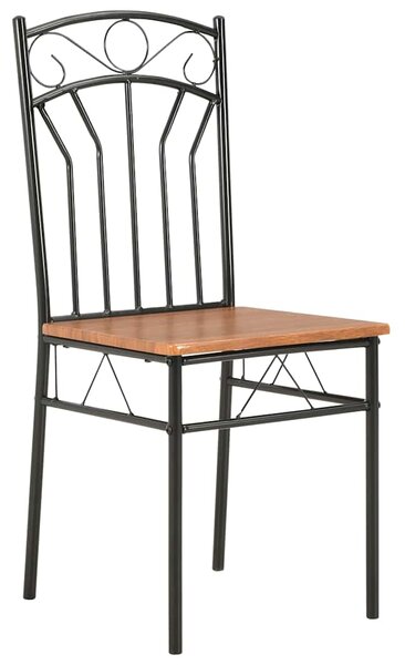 Jídelní židle 2 ks hnědé MDF 281399