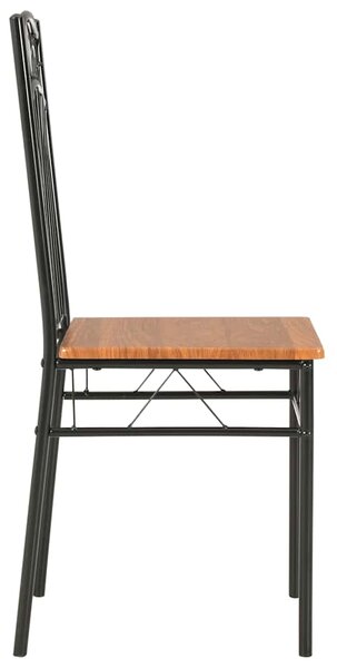 Jídelní židle 6 ks hnědé MDF 281397